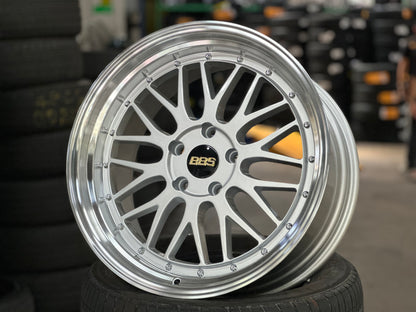 New 19X8.5 ET38 19X9.5 ET35 BBS LM Design Rim (4 wheel) Gloss Silver 5X114.3