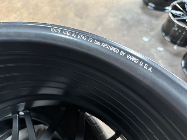New 19x8.5 ET30 19x9.5 ET43 Varro VD40X Mercedes C43 AMG W206 W205 (4 wheels) Satin Black 5x112