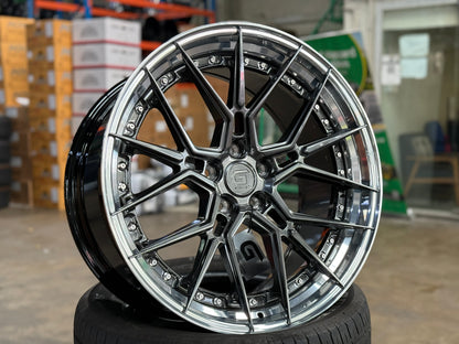 New 20x8.5 ET30 20x10 ET40 G Forged GF07 (4 wheel) 5x112 Hyper Dark