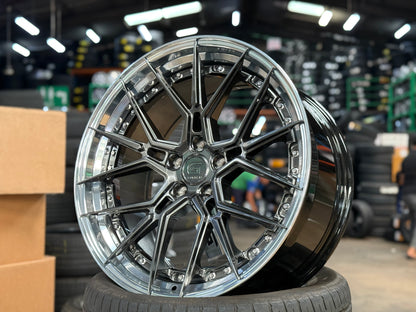 New 20x8.5 ET30 20x10 ET40 G Forged GF07 (4 wheel) 5x112 Hyper Dark
