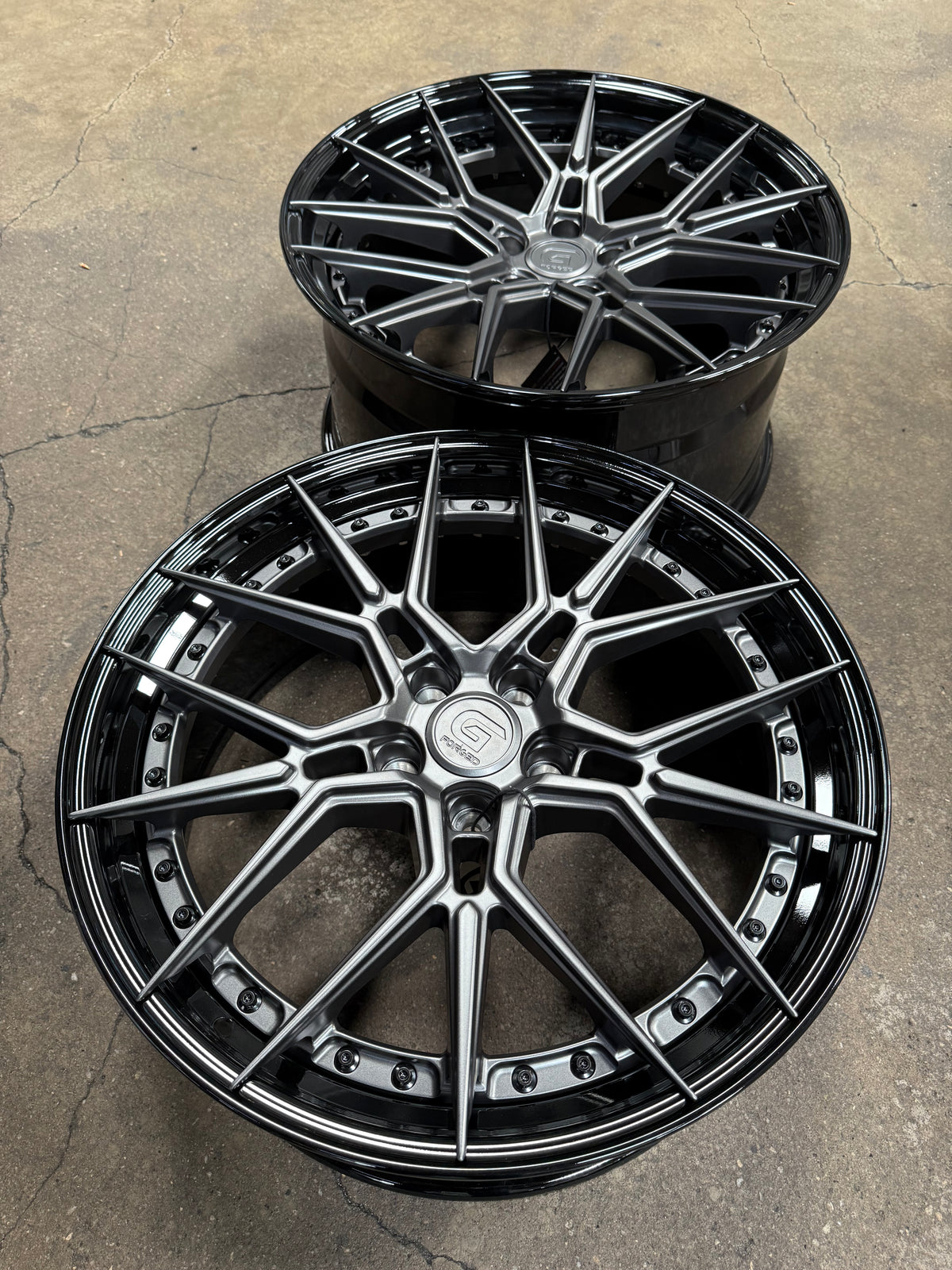 New 20x8.5 ET30 20x10 ET40 G Forged GF07 (4 wheel) 5x112 Matte Gunmetal