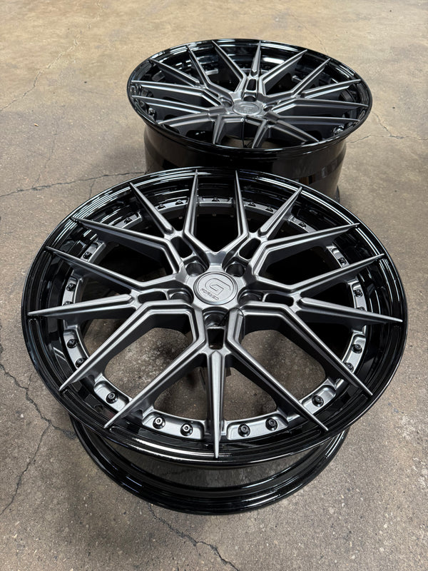 New 20x8.5 ET30 20x10 ET40 G Forged GF07 (4 wheel) 5x112 Matte Gunmetal