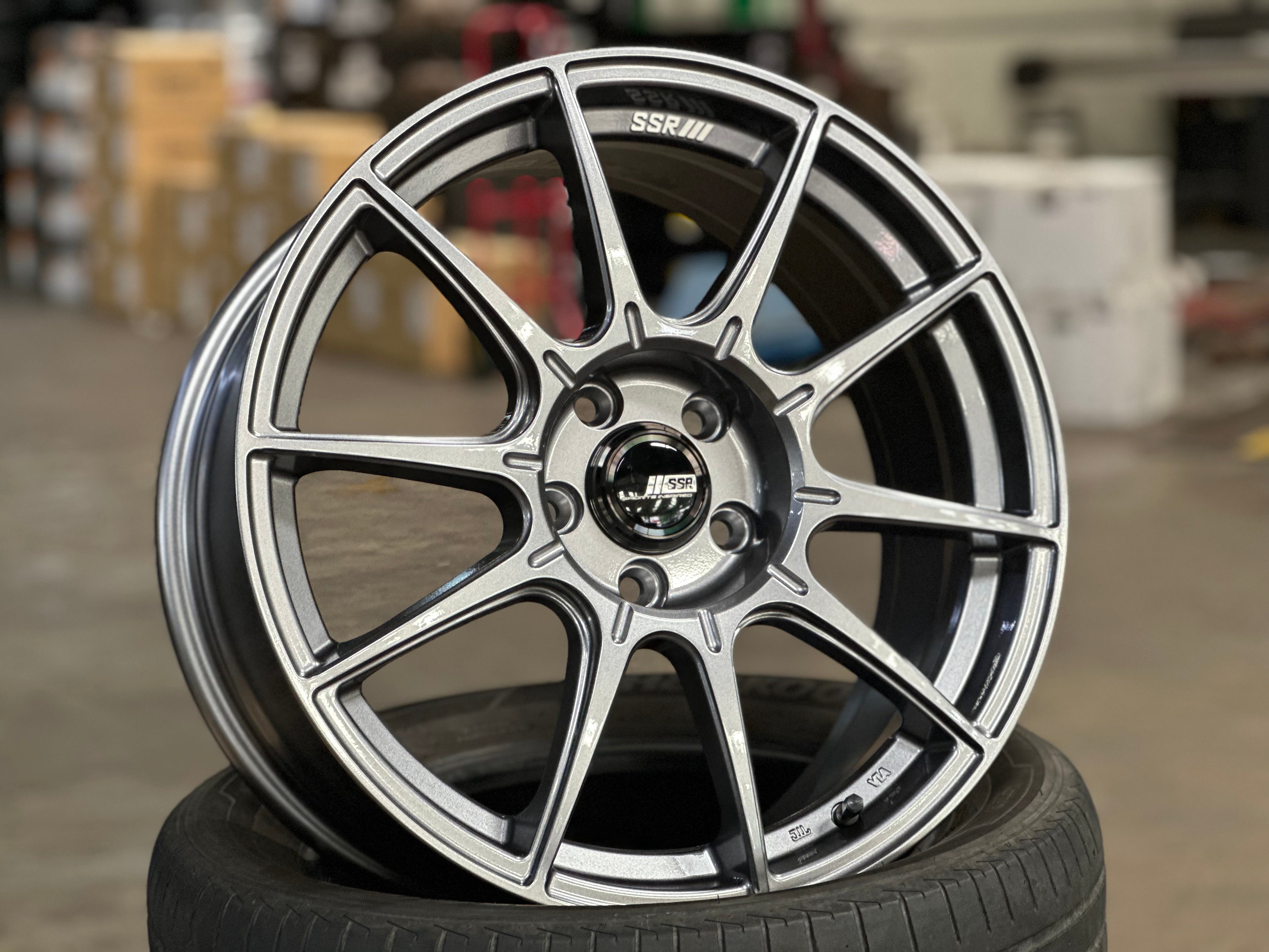 New 18 SSR GTX01 Japan Rim (4 wheel) Dark Silver 5x112 – King of Rims