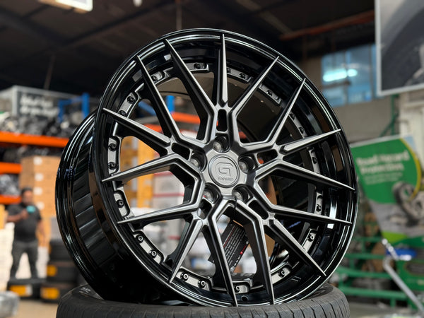 New 20x8.5 ET30 20x10 ET40 G Forged GF07 (4 wheel) 5x112 Matte Gunmetal