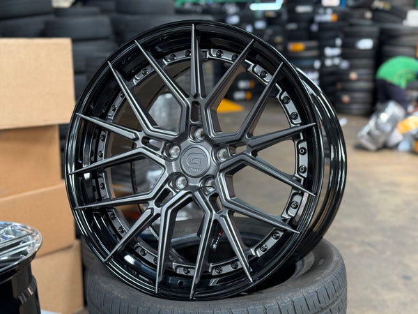 New 20x8.5 ET30 20x10 ET40 G Forged GF07 (4 wheel) 5x112 Matte Gunmetal