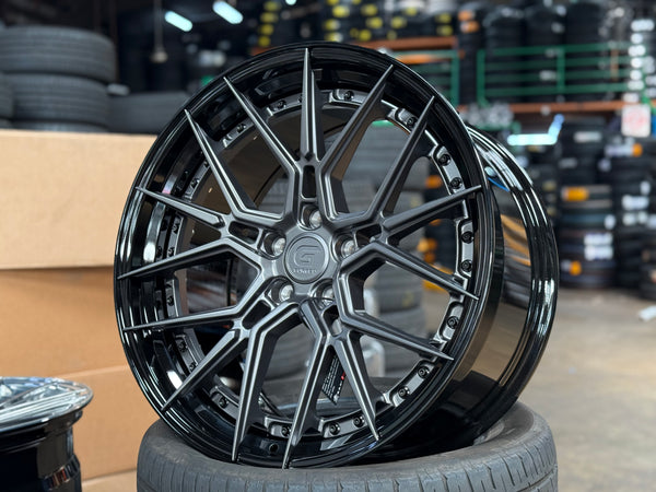 New 20x8.5 ET30 20x10 ET40 G Forged GF07 (4 wheel) 5x112 Matte Gunmetal