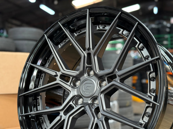 New 20x8.5 ET30 20x10 ET40 G Forged GF07 (4 wheel) 5x112 Matte Gunmetal