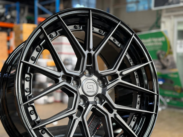New 20x8.5 ET30 20x10 ET40 G Forged GF07 (4 wheel) 5x112 Matte Gunmetal