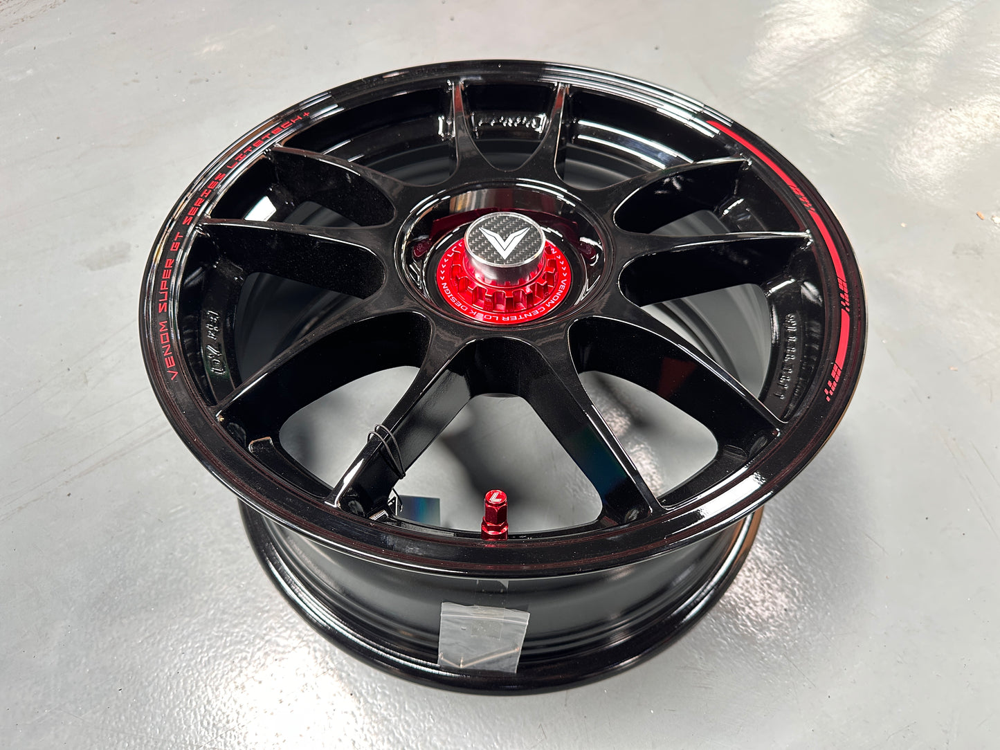 New 16x7 ET35 Lenso VNK Rim (4 wheel) Gloss Black 5x100