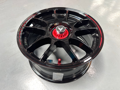 New 16x7 ET35 Lenso VNK Rim (4 wheel) Gloss Black 5x100