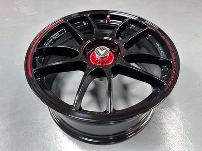 NEW 18x8.5 ET35 Lenso VNK (4 wheel) 5X114.3 Black Red