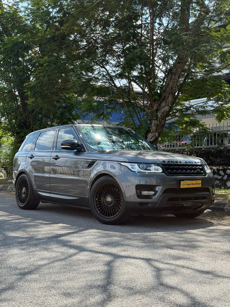 New 20x9 ET35 Lenso Crown Gloss Black 5x108 (4 Wheels)