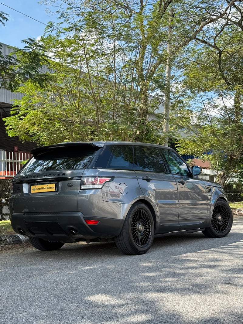 New 20x9 ET35 Lenso Crown Gloss Black 5x108 (4 Wheels)