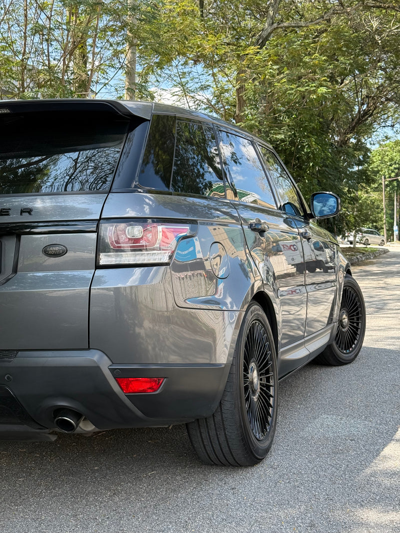 New 20x9 ET35 Lenso Crown Gloss Black 5x108 (4 Wheels)