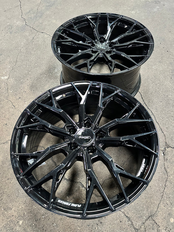 New 19x8.5 ET30 19x9.5 ET37 Asga ARF10 (4 wheels) Black 5x112
