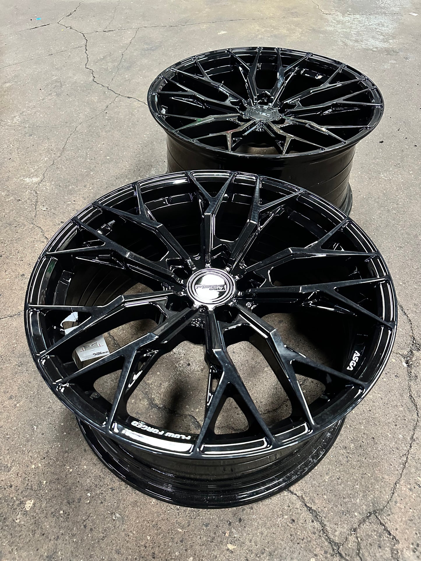 New 19x8.5 ET30 19x9.5 ET37 Asga ARF10 (4 wheels) Black 5x114.3