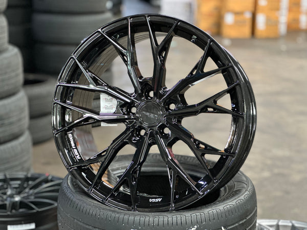 New 19x8.5 ET30 19x9.5 ET37 Asga ARF10 (4 wheels) Black 5x112