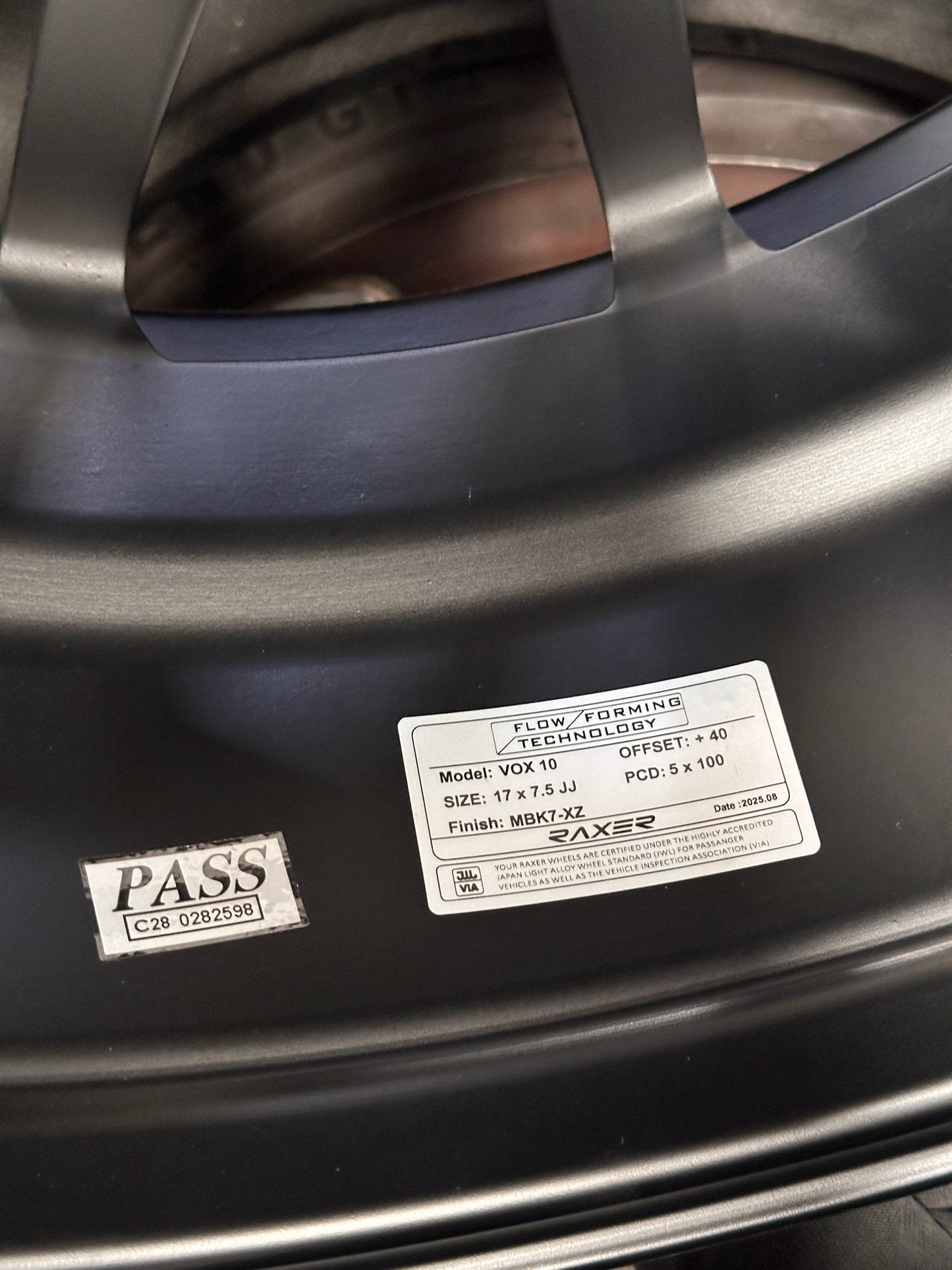NEW 17X7.5 ET40 Raxer VOX10 (4 wheel) 5X100 Matte Black
