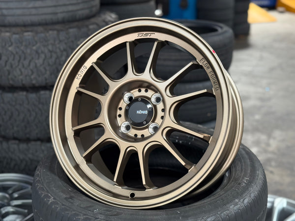 New 16X7.5 ET38 Konig Hypergram Rim (4 wheel) Bronze 4X100