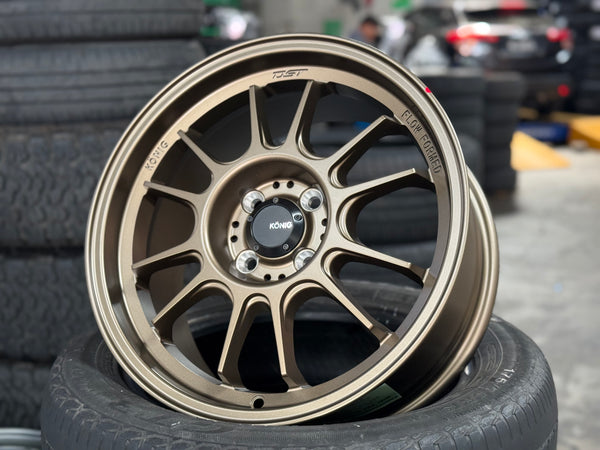 New 16X7.5 ET38 Konig Hypergram Rim (4 wheel) Bronze 4X100