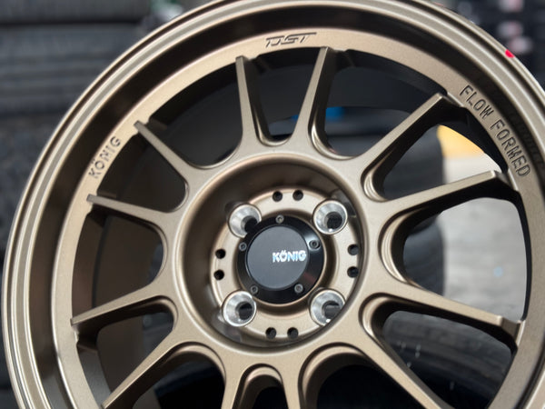 New 16X7.5 ET38 Konig Hypergram Rim (4 wheel) Bronze 4X100
