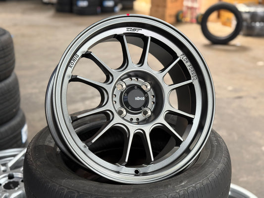 New 16X7.5 ET38 Konig Hypergram Rim (4 wheel) Matt Gun Metal 4X100