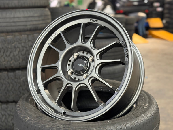 New 16X7.5 ET38 Konig Hypergram Rim (4 wheel) Matt Gun Metal 4X100