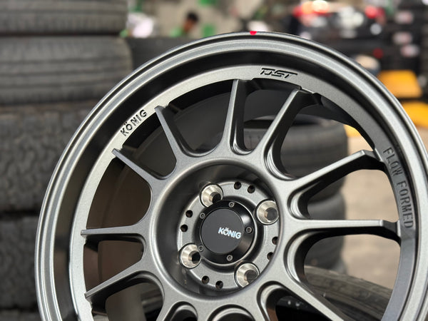 New 16X7.5 ET38 Konig Hypergram Rim (4 wheel) Matt Gun Metal 4X100