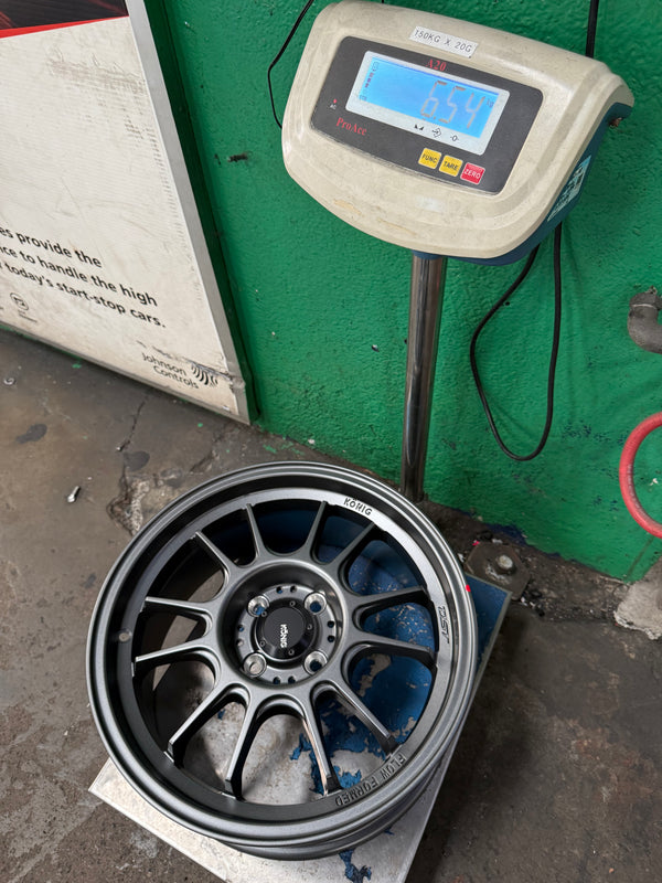 New 16X7.5 ET38 Konig Hypergram Rim (4 wheel) Matt Gun Metal 4X100