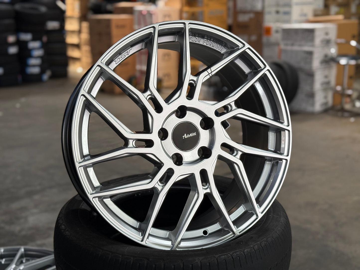 New 19x8.5 ET35 Advanti N649D Rim (4 wheel) Silver 5x114.3