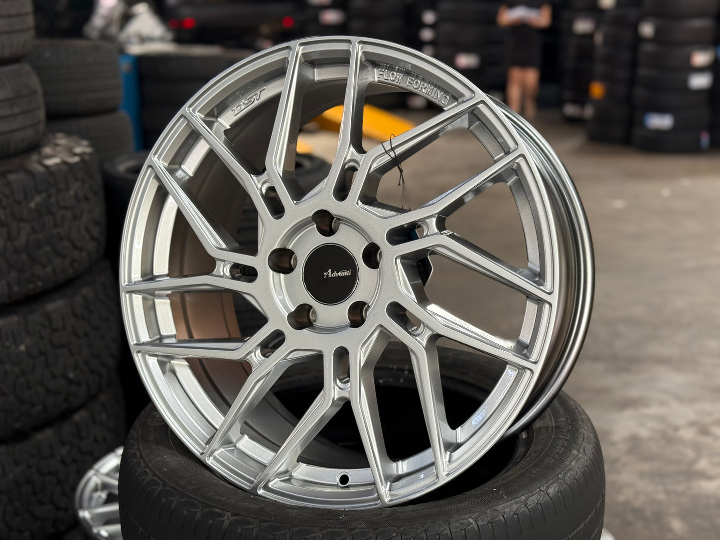 New 19x8.5 ET35 Advanti N649D Rim (4 wheel) Silver 5x114.3
