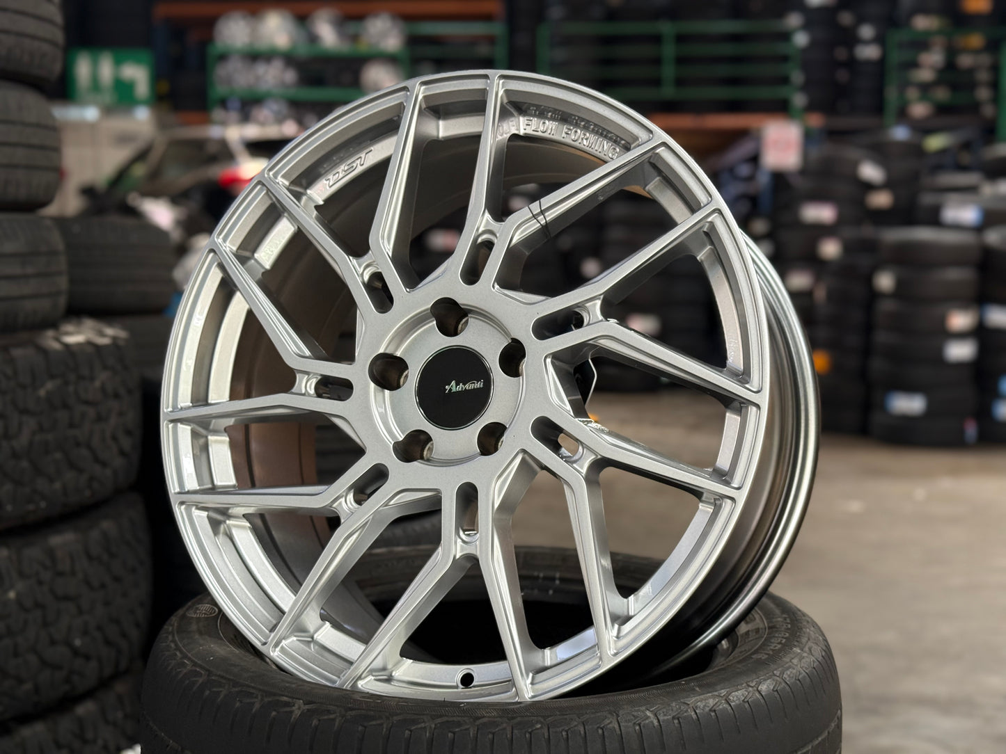 New 19x8.5 ET35 Advanti N649D Rim (4 wheel) Silver 5x114.3