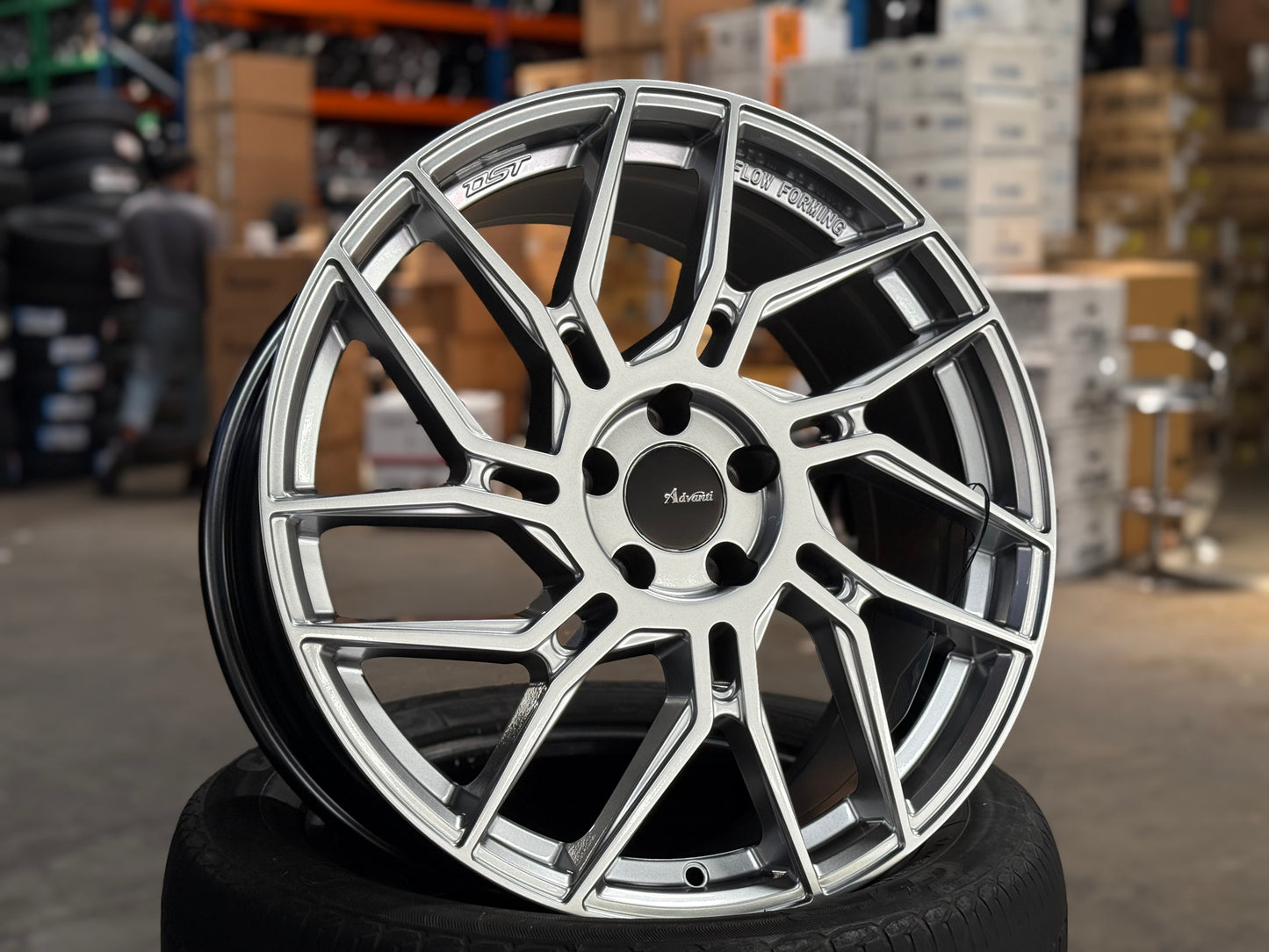 New 19x8.5 ET35 Advanti N649D Rim (4 wheel) Silver 5x108
