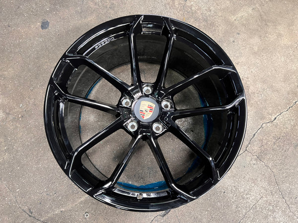 New 20x8.5 ET48 20x10.5 ET43 Overdrive Forged GT4 Porsche (4 wheel) 5x130 Gloss Black