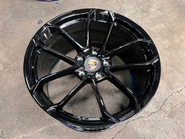 New 20x8.5 ET48 20x10.5 ET43 Overdrive Forged GT4 Porsche (4 wheel) 5x130 Gloss Black