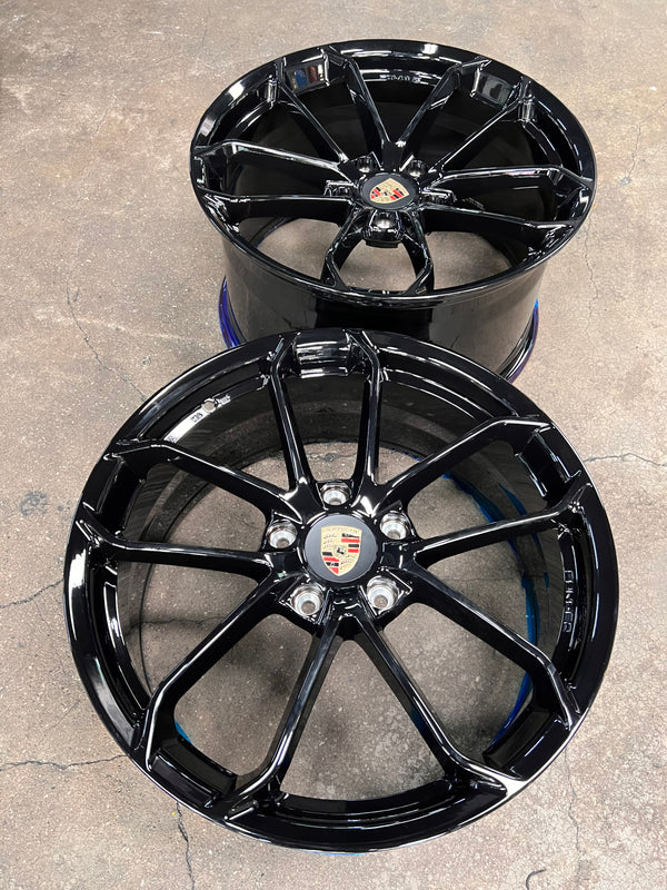New 20x8.5 ET48 20x10.5 ET43 Overdrive Forged GT4 Porsche (4 wheel) 5x130 Gloss Black