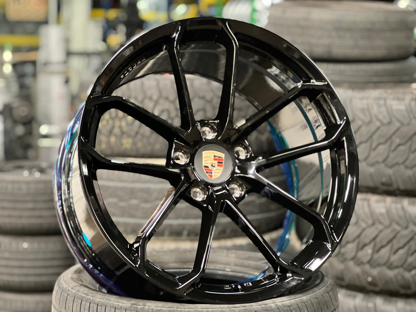 [Bundle] 20x8.5 ET48 Overdrive Forged GT4 Porsche (2 wheel) 5x130 Gloss Black