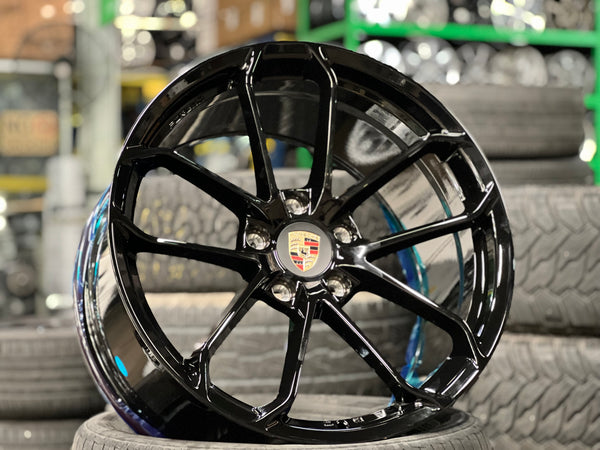 New 20x8.5 ET48 20x10.5 ET43 Overdrive Forged GT4 Porsche (4 wheel) 5x130 Gloss Black
