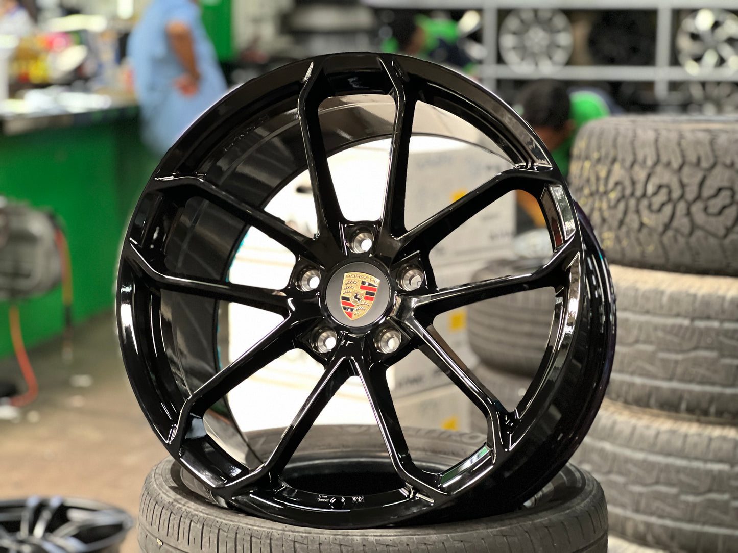 New 20x8.5 ET48 20x10.5 ET43 Overdrive Forged GT4 Porsche (4 wheel) 5x130 Gloss Black