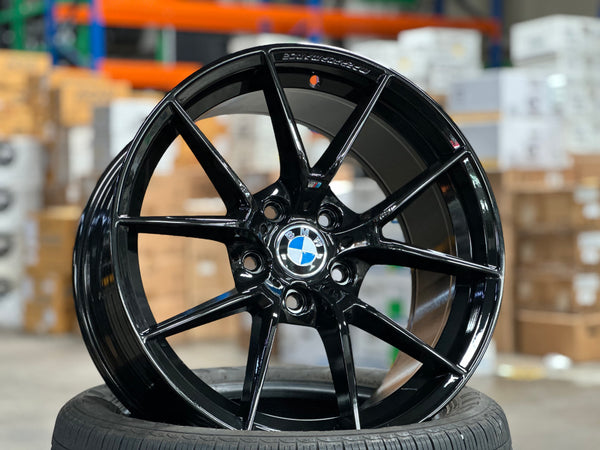 New 18x8J ET35 18x9J ET37 BMW Style 763M (4 wheels) Gloss Black 5X120