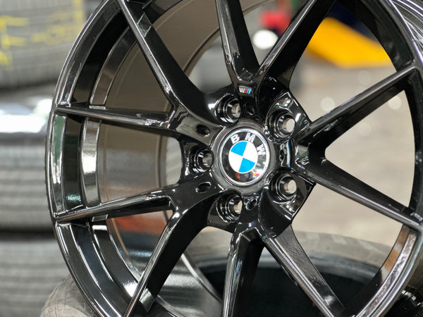 New 18x8J ET35 18x9J ET37 BMW Style 763M (4 wheels) Gloss Black 5X120