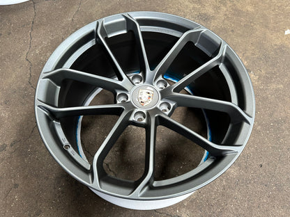New 20x8.5 ET48 20x10.5 ET43 Overdrive Forged GT4 Porsche (4 wheel) 5x130 Matte Gunmetal
