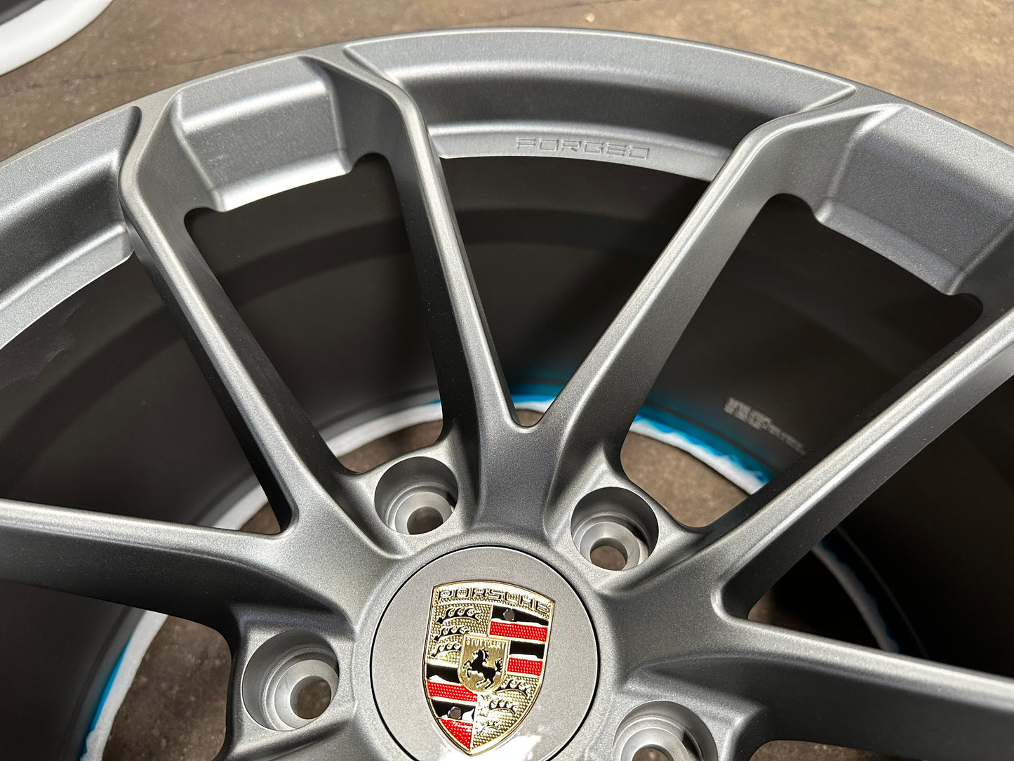 New 20x8.5 ET48 20x10.5 ET43 Overdrive Forged GT4 Porsche (4 wheel) 5x130 Matte Gunmetal