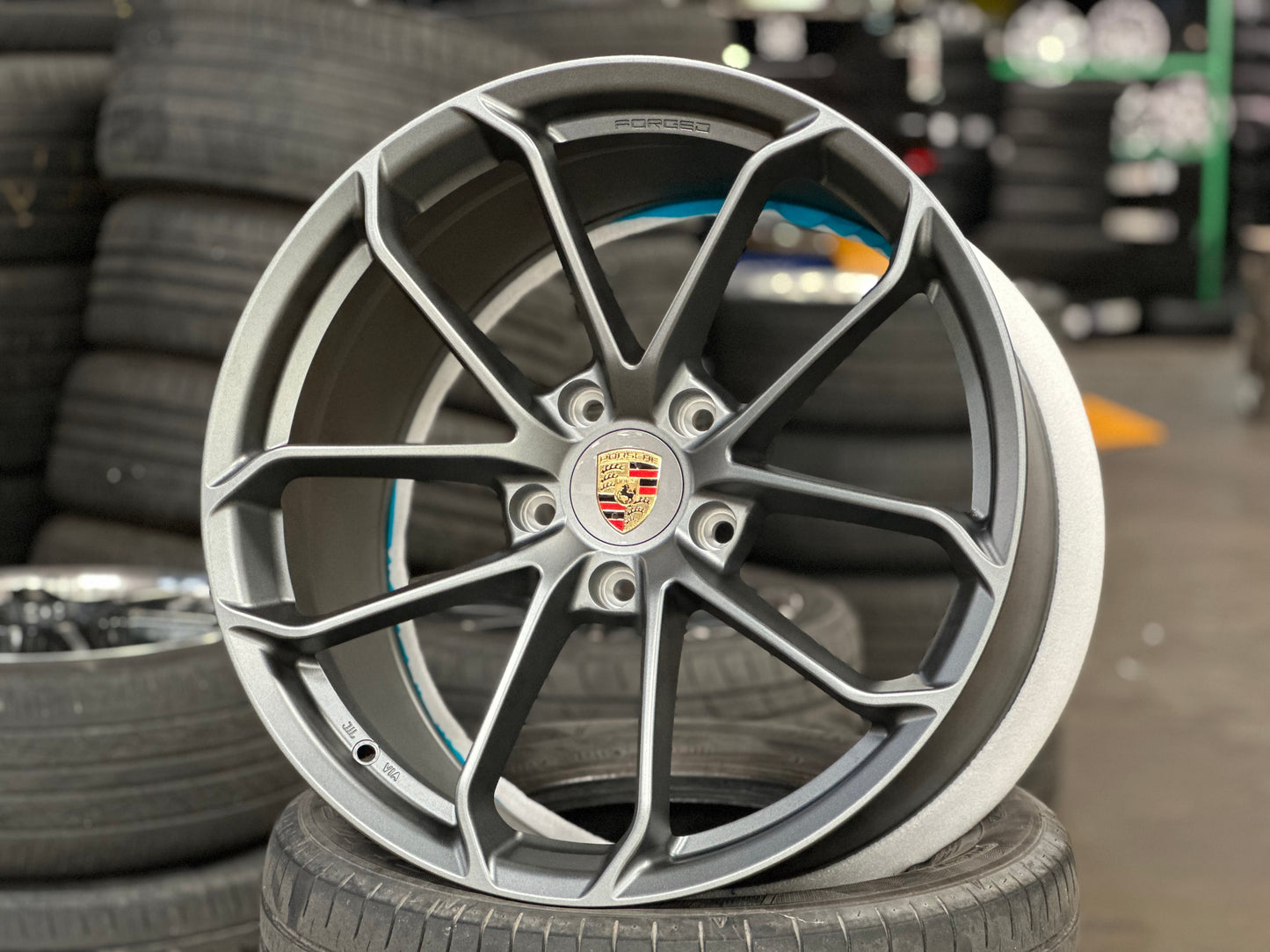 New 20x8.5 ET48 20x10.5 ET43 Overdrive Forged GT4 Porsche (4 wheel) 5x130 Matte Gunmetal
