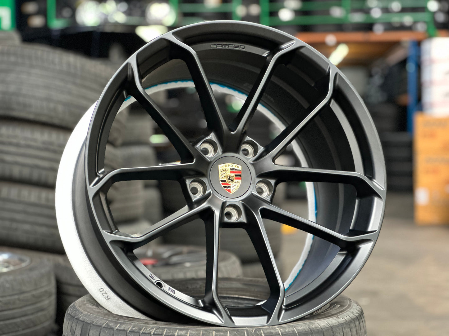 [Bundle] 20x8.5 ET48 Overdrive Forged GT4 Porsche (2 wheel) 5x130 Matte Black
