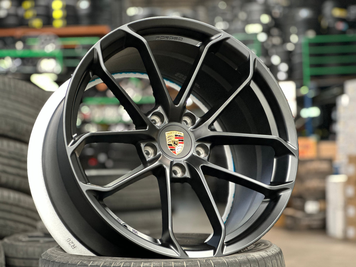 New 20x8.5 ET48 20x10.5 ET43 Overdrive Forged GT4 Porsche (4 wheel) 5x130 Matte Black