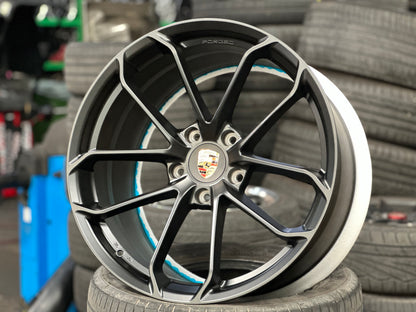 New 20x8.5 ET48 20x10.5 ET43 Overdrive Forged GT4 Porsche (4 wheel) 5x130 Matte Black