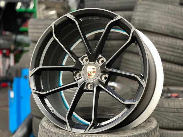 New 20x8.5 ET48 20x10.5 ET43 Overdrive Forged GT4 Porsche (4 wheel) 5x130 Matte Black