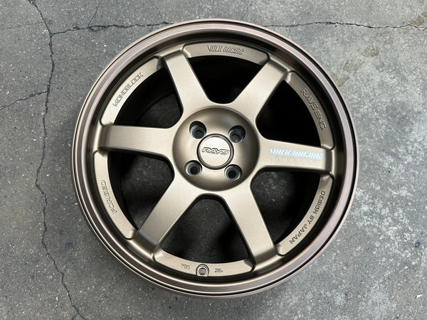 New 16X7 ET40 AOW Flow Formed TE37 Rim (4 wheel) Matt Bronze (WE) 4X100