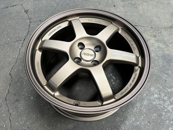 New 16X7 ET40 AOW Flow Formed TE37 Rim (4 wheel) Matt Bronze (WE) 4X100